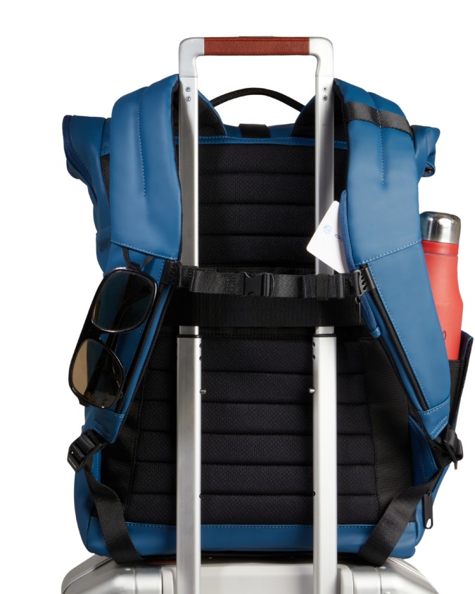  Piquadro - Zaino Roll-Top Porta Pc 15.6'' in Tessuto