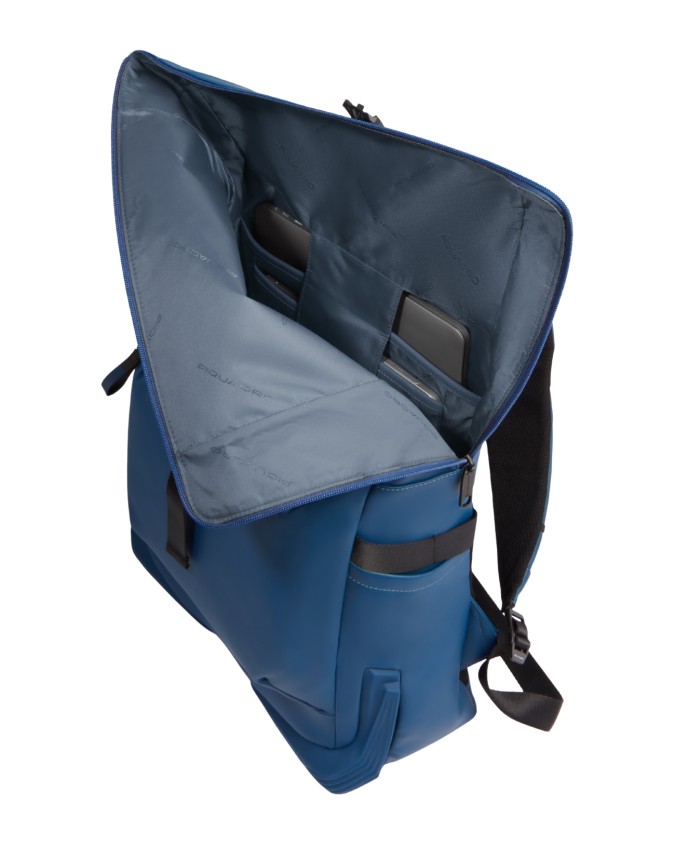  Piquadro - Zaino Roll-Top Porta Pc 15.6'' in Tessuto
