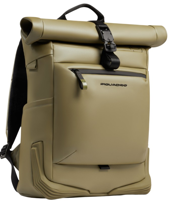 Piquadro - Zaino Roll-Top Porta Pc 15.6'' in Tessuto