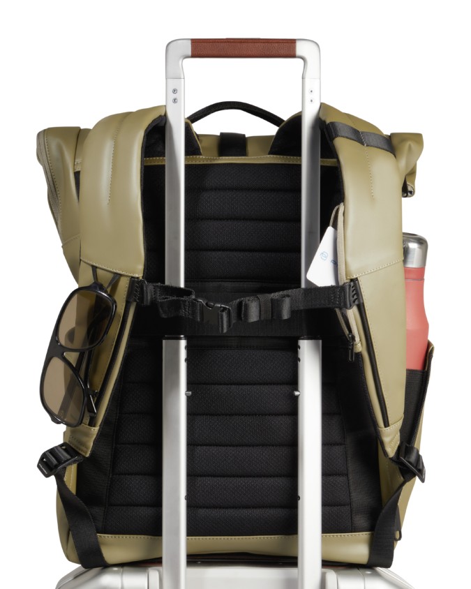 Piquadro - Zaino Roll-Top Porta Pc 15.6'' in Tessuto