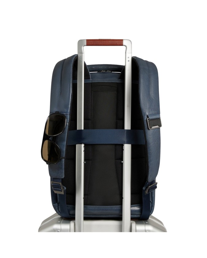 Piquadro - Zaino da viaggio in pelle personalizzabile porta pc 14" Solm