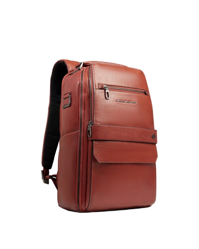 Piquadro - Zaino da viaggio in pelle personalizzabile porta pc 14" Solm
