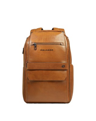  Piquadro - Zaino da viaggio in pelle personalizzabile porta pc
