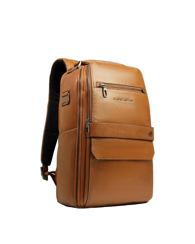  Piquadro - Zaino da viaggio in pelle personalizzabile porta pc