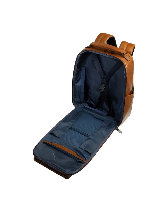  Piquadro - Zaino da viaggio in pelle personalizzabile porta pc