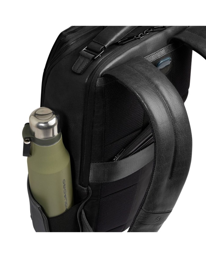 Piquadro - Zaino da viaggio in pelle personalizzabile porta pc 14" Solm