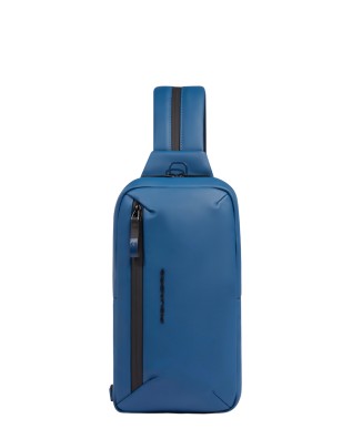  Piquadro - Zainetto monospalla in tessuto impermeabile porta