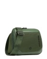 Piquadro - Men's horizontal crossbody bag for the iPad® mini, made of recycled fabric and Lyss leather