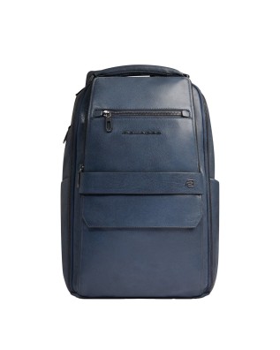  Piquadro - Zaino da viaggio in pelle personalizzabile porta pc