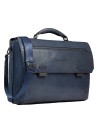  Piquadro - Ventiquattrore in pelle con patta porta pc 15.6''