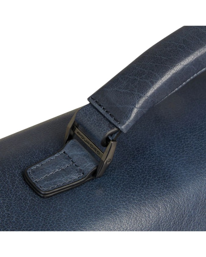  Piquadro - Ventiquattrore in pelle con patta porta pc 15.6''