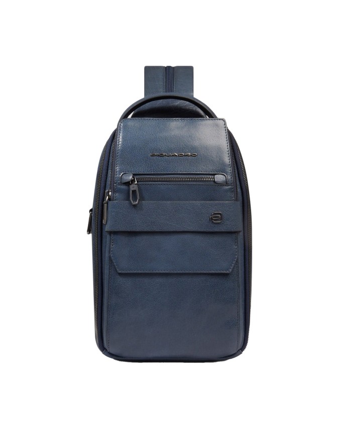 Piquadro - Zaino monospalla uomo in pelle porta iPad®mini Solm