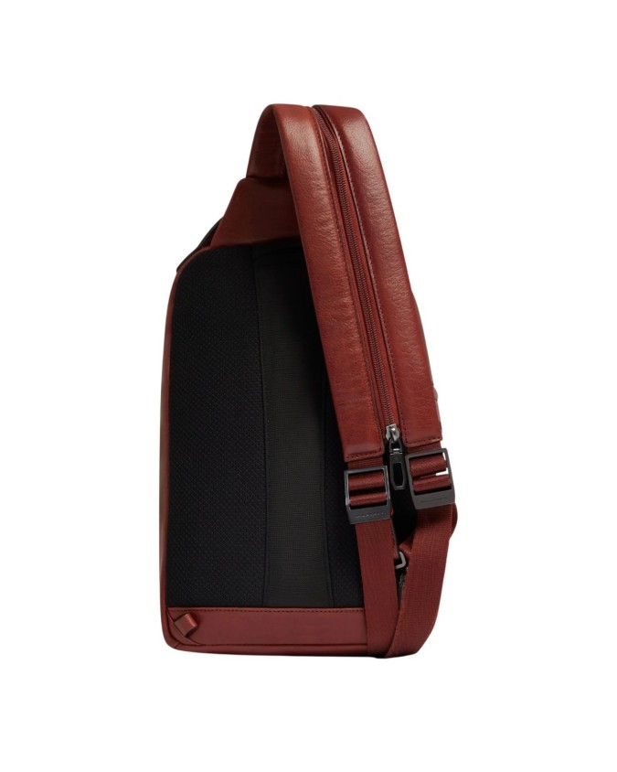  Piquadro - Zaino monospalla uomo in pelle porta iPad®mini Solm
