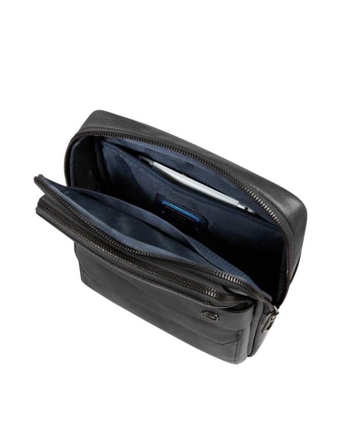 Piquadro - Borsello uomo in pelle porta iPad® con protezione RFID Solm