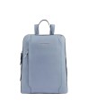 Piquadro - Women's leather backpack with a 15.6-inch laptop compartment and Circle RFID protection