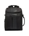 Piquadro - Zaino da viaggio espandibile in pelle e tessuto porta pc 15,6" Brief 2