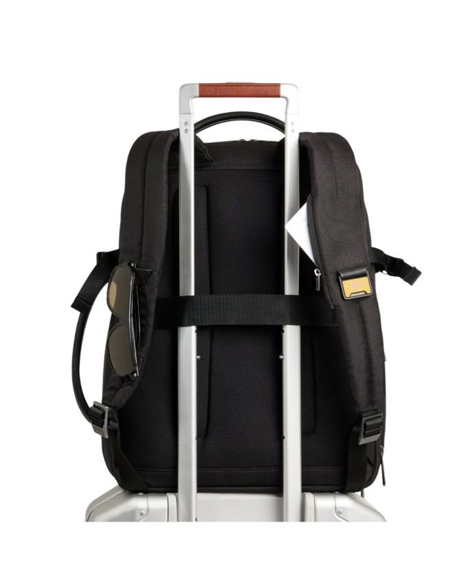 Piquadro - Zaino da viaggio espandibile in pelle e tessuto porta pc 15,6" Brief 2