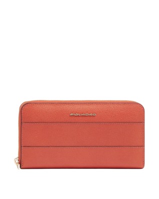 Piquadro - Portafoglio donna ziparound in pelle 4 soffietti
