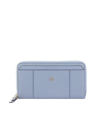Piquadro - Portafoglio donna 4 soffietti con zip in pelle...