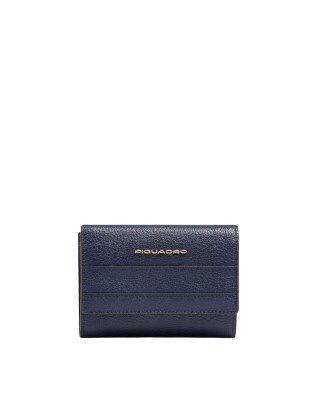 Piquadro - Small women's leather wallet with an...