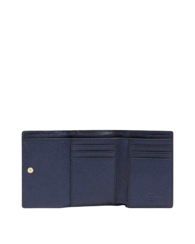  Piquadro - Portafoglio donna piccolo in pelle con patta RFID