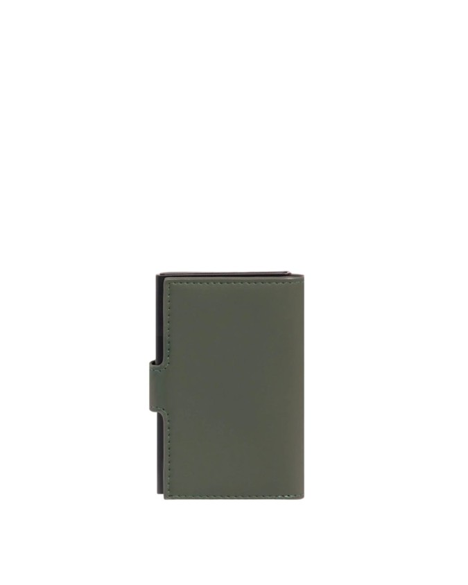 Piquadro - Portacarte uomo automatico in metallo e tessuto gommato Corner