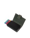 Piquadro - Portacarte uomo automatico in metallo e tessuto gommato Corner