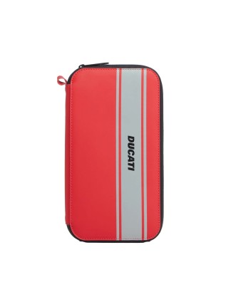 Piquadro - Porta passaporto in tessuto con zip Piquadro x Ducati