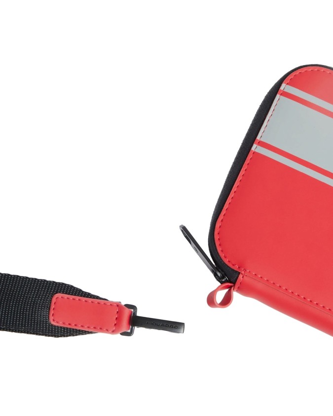 Piquadro - Porta passaporto in tessuto con zip Piquadro x Ducati