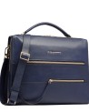 Piquadro - Cartella in pelle porta pc 14'' con tracolla