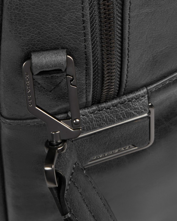 Piquadro - Leather briefcase with two...