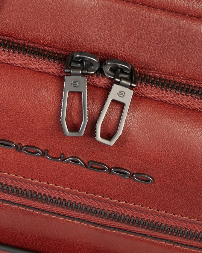Piquadro - Leather briefcase with two...