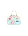 Braccialini - Borsa a mano bauletto in simil pelle stampa cagnolino Allround
