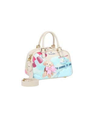  Braccialini - Borsa a mano bauletto in simil pelle stampa 2