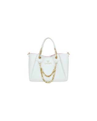  Braccialini - Borsa a mano in simil pelle con catena gioiello