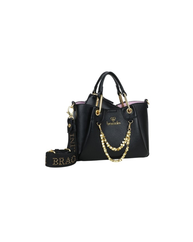 Braccialini - Borsa a mano in simil pelle con catena gioiello Amy