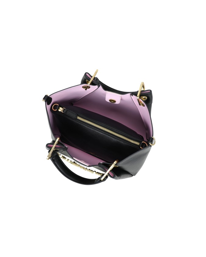 Braccialini - Borsa a mano media in simil pelle con catena gioiello Amy