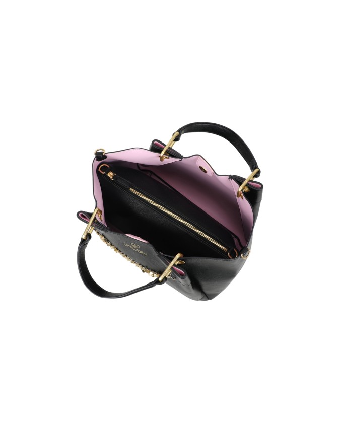 Braccialini - Borsa a mano grande in simil pelle con catena gioiello Amy