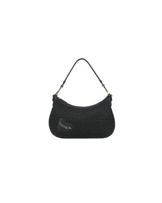  Braccialini - Borsa a spalla hobo in tessuto tricot effetto
