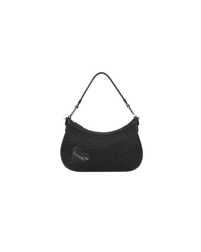 Braccialini - Borsa a spalla hobo in tessuto tricot effetto paglia Beth Tricot