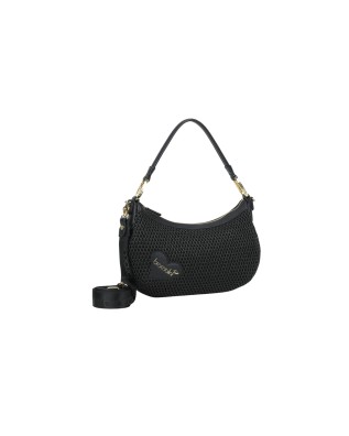  Braccialini - Borsa a spalla hobo in tessuto tricot effetto 2