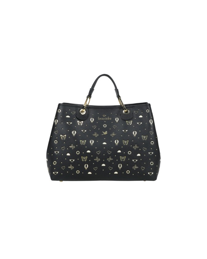 Braccialini - Borsa a mano con tracolla in simil pelle grande Beth Strass