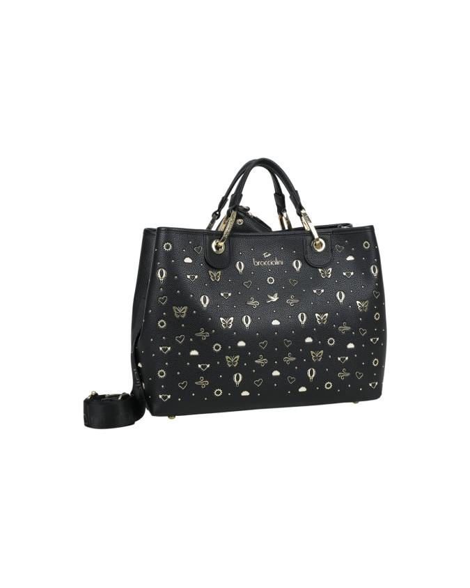 Braccialini - Borsa a mano con tracolla in simil pelle grande Beth Strass