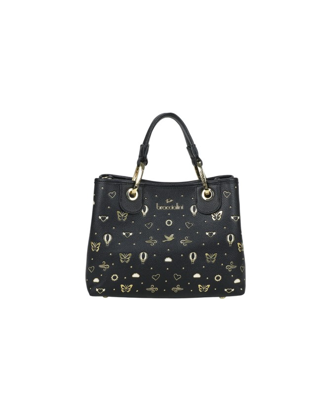Braccialini - Borsa a mano con tracolla in simil pelle media Beth Strass
