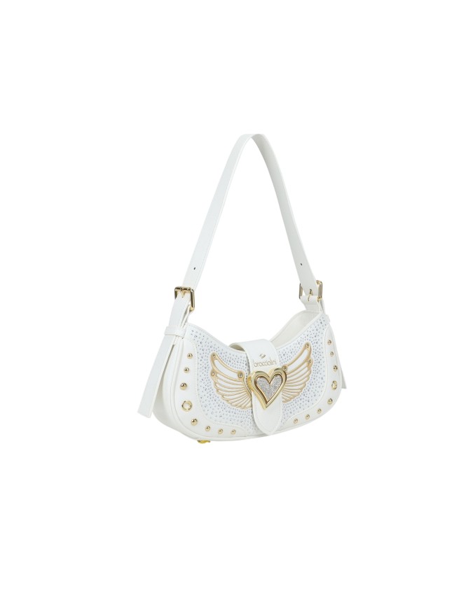 Braccialini - Borsa a spalla in simil pelle con borchie Rock