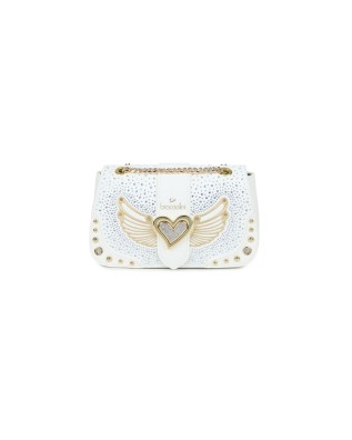  Braccialini - Borsa a spalla in simil pelle con borchie Rock