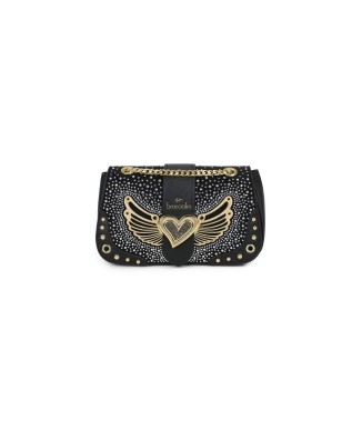  Braccialini - Borsa a spalla in simil pelle con borchie Rock