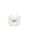 Braccialini - Borsa a mano in simil pelle con patta e borchie Rock