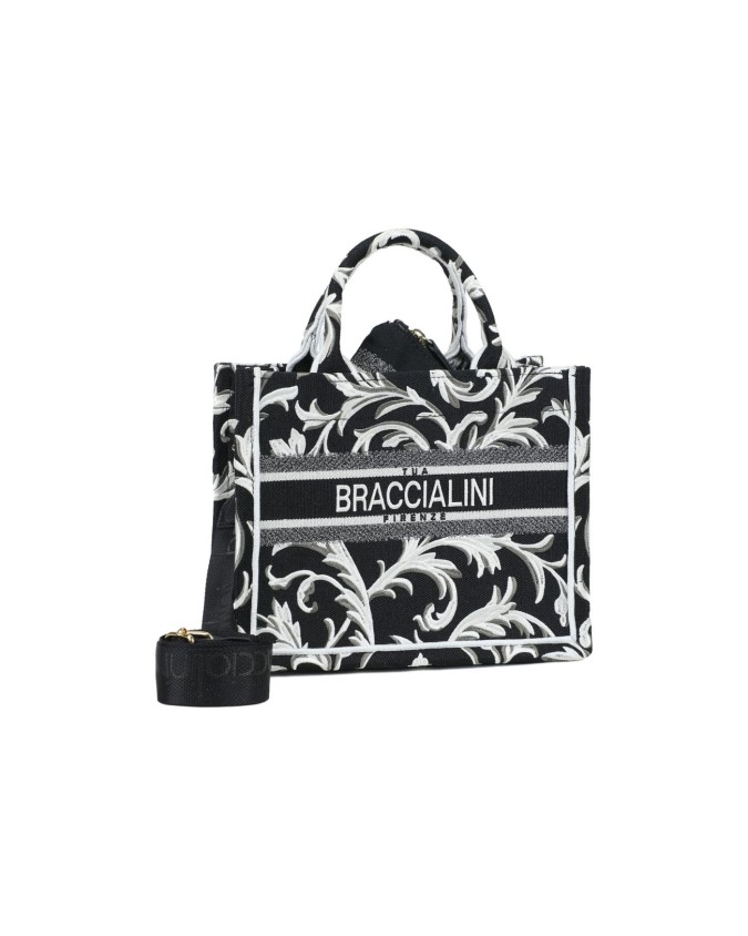 Braccialini - Borsa a mano in tessuto medio/piccola Queen