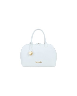  Braccialini - Bauletto in pelle con doppi manici e tracolla